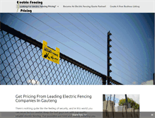 Tablet Screenshot of electricfencing-pricing.co.za